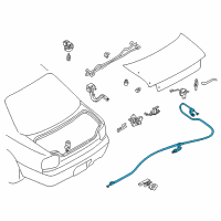 OEM 2001 Nissan Altima Cable-Trunk Lid & Gas Filler Opener Diagram - 84650-0Z800