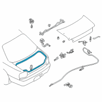 OEM 2001 Nissan Altima WEATHERSTRIP-Trunk Lid Diagram - 84830-9E000