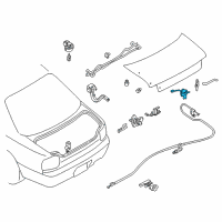 OEM 1991 Nissan Sentra Trunk Lid Lock Assembly Diagram - 84630-50Y01