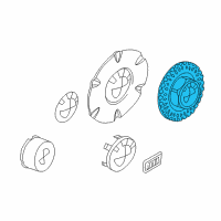 OEM 2001 BMW Z3 Hub Cap Granitsilber Diagram - 36-13-2-227-775