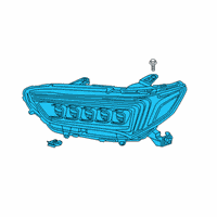 OEM Acura TLX Right Headlight Assembly Diagram - 33100-TZ3-A61