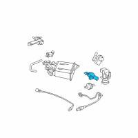 OEM Pontiac Valve, Auxiliary Intake Air Control Solenoid (W/ Bracket) Diagram - 88969112