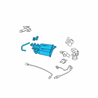 OEM 2004 Pontiac Vibe Vapor Canister Diagram - 88972756