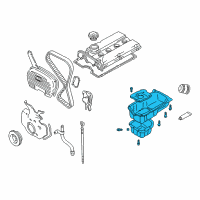 OEM 2004 Hyundai Santa Fe Pan Assembly-Engine Oil Diagram - 21520-38057