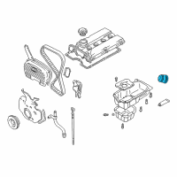 OEM Hyundai Santa Fe Engine Oil Filter Assembly Diagram - 26300-35504