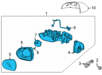 OEM Buick Encore GX Mirror Assembly Diagram - 42709491
