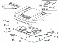 OEM 2021 Chevrolet Silverado 3500 HD Support Strut Diagram - 84612349