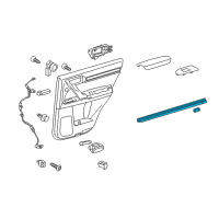 OEM 2019 Toyota 4Runner Belt Weatherstrip Diagram - 68173-60060