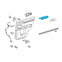 OEM 2018 Lexus GX460 Rear Door Armrest Assembly, Right Diagram - 74250-60220-A1