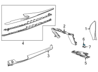 OEM Cadillac Escalade ESV Courtesy Lamp Diagram - 84560565