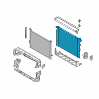 OEM 2017 BMW 740e xDrive Radiator Main Rear Diagram - 17-11-8-743-665