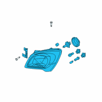 OEM Kia Sportage Passenger Side Headlight Assembly Diagram - 921021F531