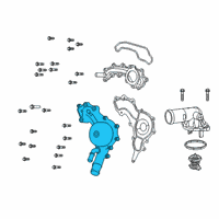 OEM 2022 Jeep Wrangler Pump-Water Diagram - 4893942AC