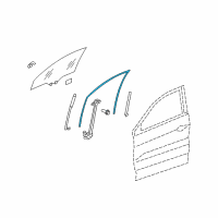 OEM 2011 Acura RDX Channel, Right Front Door Run Diagram - 72235-STK-A01