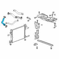 OEM 2020 Cadillac CT6 Upper Hose Diagram - 23499259