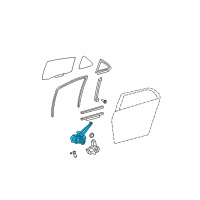 OEM 2010 Toyota Yaris Window Regulator Diagram - 69803-52100