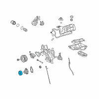 OEM Lexus IS F Pulley, Oil Pump Drive Shaft Diagram - 13524-38010