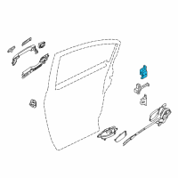 OEM 2015 Nissan Sentra Hinge Assy-Rear Door, Upper RH Diagram - 82400-9N00A