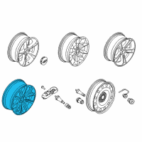 OEM 2015 Ford Police Interceptor Utility Wheel, Alloy Diagram - FB5Z-1007-A