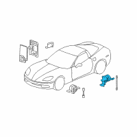 OEM 2006 Chevrolet Corvette Sensor Asm, Electronic Suspension Rear Position (W/ Rear Vertical Accelerometer) Diagram - 89047645