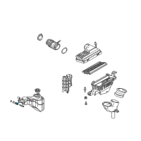 OEM 2002 Honda Civic Rubber, Air Cleaner Mounting Diagram - 17212-P2J-J00