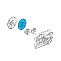 OEM 2009 Pontiac Torrent Blade Kit, Engine Coolant Fan (RH) Diagram - 19130516