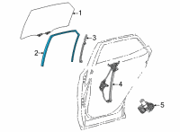 OEM Lexus NX350 RUN, RR DOOR GLASS Diagram - 68142-78020