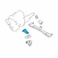 OEM Nissan Pathfinder Engine Mounting Bracket, Left Diagram - 11233-4W002