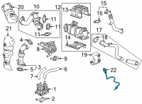 OEM 2022 GMC Sierra 2500 HD EGR Temperature Sensor Diagram - 12677346