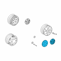 OEM 2005 Dodge Sprinter 3500 Wheel Cover Diagram - 5114454AA