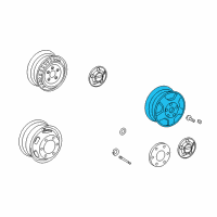 OEM 2005 Dodge Sprinter 2500 Wheel Diagram - 5128908AA