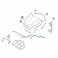 OEM 2014 BMW X6 Rear Bowden Cable Diagram - 51-23-7-184-452