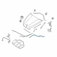 OEM 2012 BMW X6 Rear Bowden Cable Diagram - 51-23-7-184-452