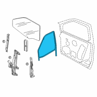 OEM 2019 Ram ProMaster City WEATHERST-FRT Door Glass Run Lt Diagram - 68453757AA