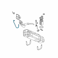 OEM 2003 GMC Sierra 1500 HD Strap, Fuel Tank Filler Pipe Ground Diagram - 12100787