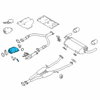 OEM 2017 Infiniti Q60 Three Way Catalytic Converter Diagram - 208B2-5CA0A