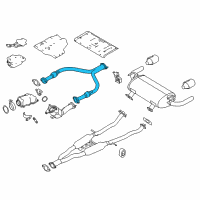 OEM 2017 Infiniti Q50 Front Exhaust Tube Assembly Diagram - 20020-4GF0A