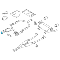 OEM 2017 Infiniti Q60 Gasket Converter Diagram - 14445-5CB0A