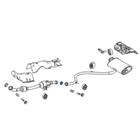 OEM Toyota Prius AWD-e Muffler & Pipe Gasket Diagram - 17451-F2010