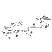 OEM 2018 Toyota Prius C Muffler & Pipe Gasket Diagram - 17451-F2010