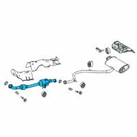 OEM 2021 Lexus UX200 Exhaust Pipe Assembly Diagram - 17410-24370