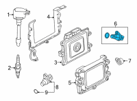 OEM 2019 Honda Civic Sensor Assembly, Crank Diagram - 37500-5BA-A01