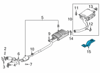 OEM 2022 Hyundai Santa Cruz PANEL-HEAT PROTECTOR, RR Diagram - 28795-K5010