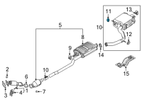 OEM Hyundai Santa Fe Hanger-Exhaust Pipe Diagram - 28762-3K100