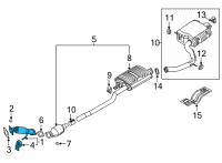 OEM Hyundai Santa Fe Muffler Assy-Front Diagram - 28610-S2350