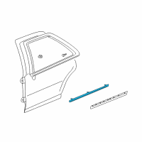 OEM Cadillac Seville Molding Asm-Rear Side Door Center Diagram - 25683034