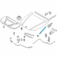 OEM BMW 1 Series M Gas Pressurized Spring, Hood Diagram - 51-23-7-118-370