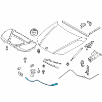 OEM BMW 128i Front Bowden Cable Diagram - 51-23-7-184-603