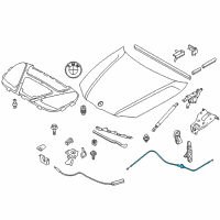 OEM BMW 135is Rear Bowden Cable Diagram - 51-23-7-201-904