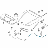 OEM 2009 BMW 335i Rear Bowden Cable Diagram - 51-23-7-201-904